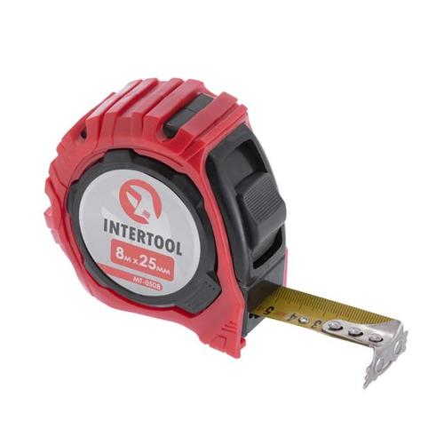 INTERTOOL Рулетка с фиксатором 8м*25мм Магнит MT-0508