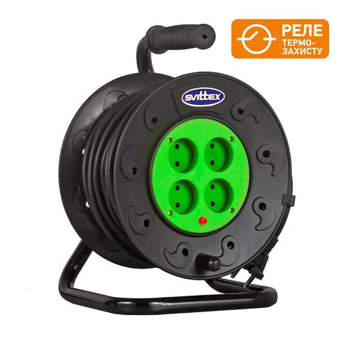 SVITEX Подовжувач електричний на котушці 4 розетки 25м. (2*2,5) SV-018