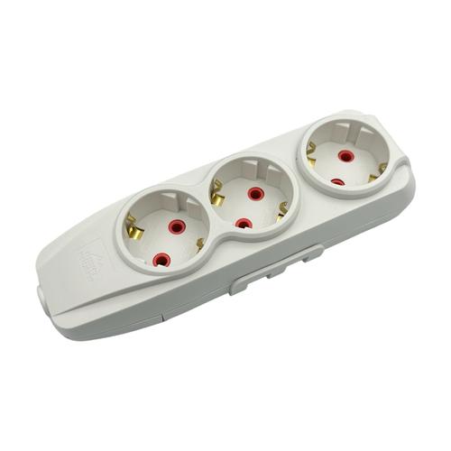 RightHausen KRIS Колодка для удлинителя 16A IP20 3-я с/з (белая) HN-082041
