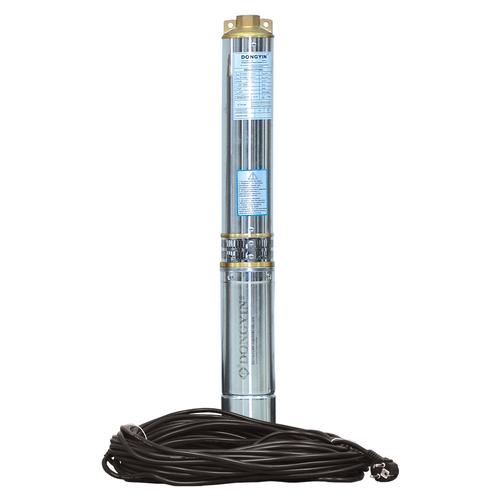 AQUATICA DONGYIN Насос центробежный скважинный 0.75кВт H 58(38)м Q 140(100)л/мин Ø102мм (кабель 30м) 777493