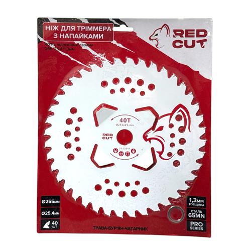 RED CUT Ніж для тримера з напайками та підрізними лезами 40T 255*25.4*1,3мм. 35-25544