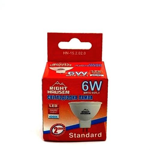 RightHausen LED-Лампа MR16 6W GU5.3 4000K HN-152020