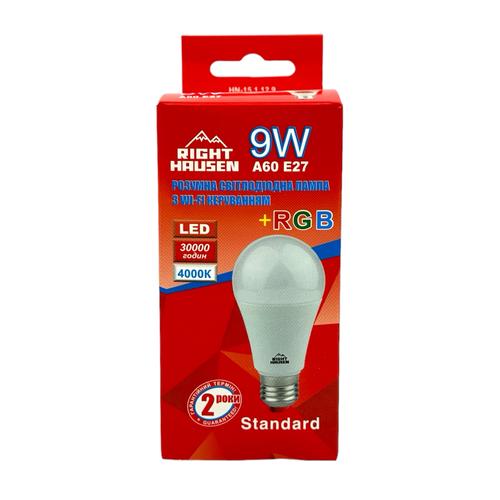 RightHausen LED-Лампа RGB + 4000K 9W E27 HN-151129