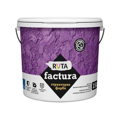 RUTA Factura Фарба структурна для фасадів та інтерєрів 15кг.