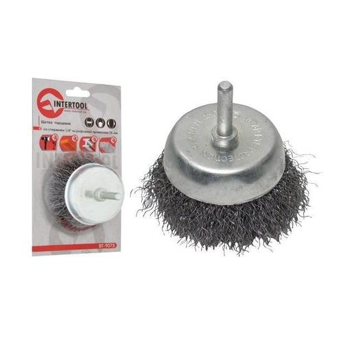 INTERTOOL Щетка чашечная 100 мм для дрели, 1/4 (витая проволока) BT-9100