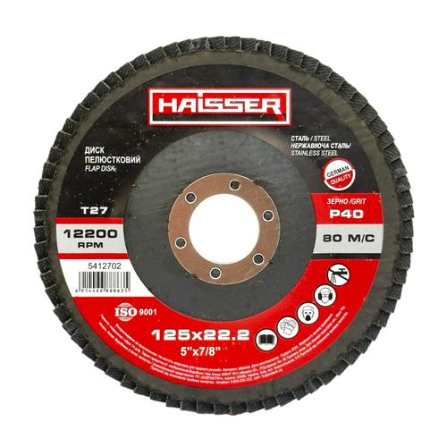 Haisser Диск шліфувальний пелюстковий торцевий Т27 (прямий) Ø125мм P40 5412702