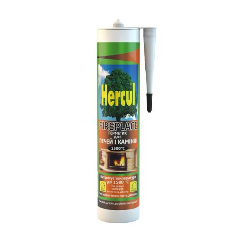 HERCUL FIREPLACE Герметик для ПЕЧЕЙ І КАМІНІВ 1500 °C 280мл./595г. (чорний)