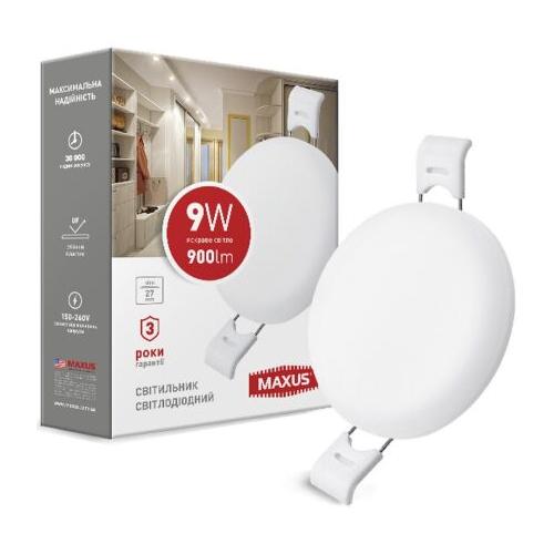 MAXUS LED-Світильник вбудований 9W 4100K 900Lm 1-MSP-0941-C