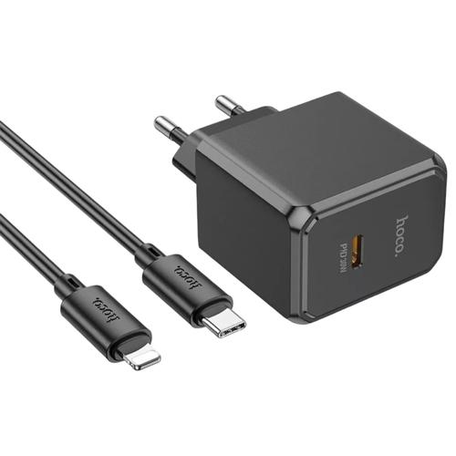 Hoco Зарядний пристрій CS15A + кабель Ocean single port Type-C to iP 30W Black