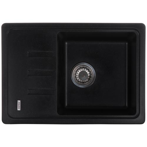 ZERIX ZS-6243S-14 Мойка гранитная 620*435мм (черный металлик)