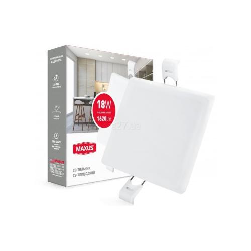 MAXUS LED-Світильник вбудований 18W 4100K 1620Lm 1MSP-1841-S