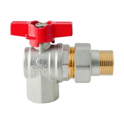 KOER Extreme KE.228-20 - 3/4 Кран кутовий кульовий з американкою PN40 DN20 (3/4) чм (KR5764)