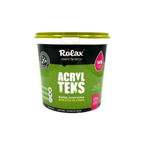 ROLAX ACRYL TEKS Фарба акрилова для стін та потолків 1,4кг.