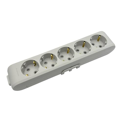 Panasonic X-tendia Колодка для подовжувача 5-а з/з, захист. шторки (сіра) WLTB0450-2GR
