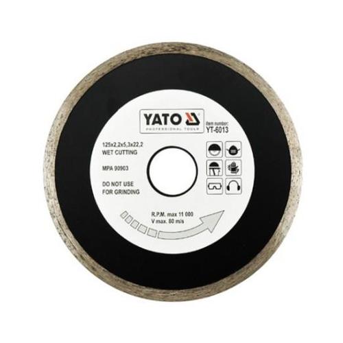 YATO Диск алмазний 125*5,3*22,2 (суцільний) YT-6013