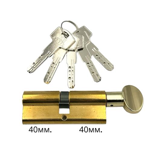 KALE 164BM 80MM Цилиндр ключ-тумблер двухрядный 40*40 (золото)