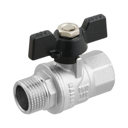 Raftec BLACK Кран кульовий DN15 (1/2) В/З чорний метелик DRB11