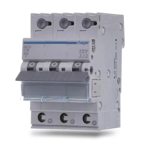 Hager Автоматичний вимикач 3P 25A «C» 6kA MCS325