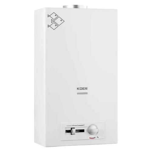 KOER KWH.G0410 Газова колонка димохідна з п'єзорозпалом 10л. WHITE 180*340*590мм. (KR5663)