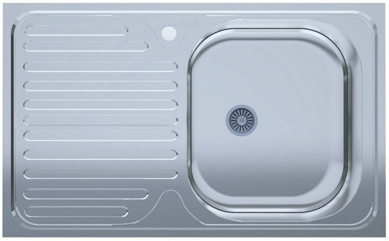 Polish UA 5080-R Decor Мойка из нерж. стали 500*800*140мм. 0,4мм. (накладная)