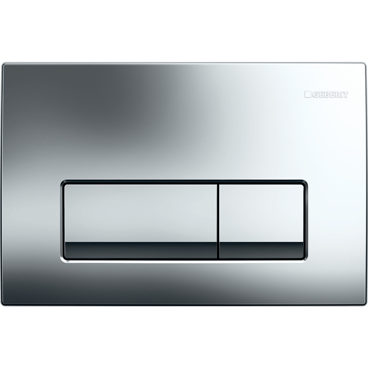 GEBERIT DELTA51 смывная клавиша, двойной смыв, пластик, хром глянец 115.105.21.1
