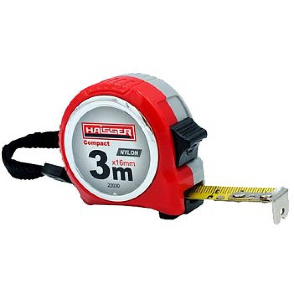 Haisser Рулетка 3м.*16мм., нейлон, 2 стопа, Compact 22030