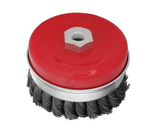 INTERTOOL Щетка чашечная усиленная 80 мм, для УШМ, М14 (пучки витой проволоки) BT-1080