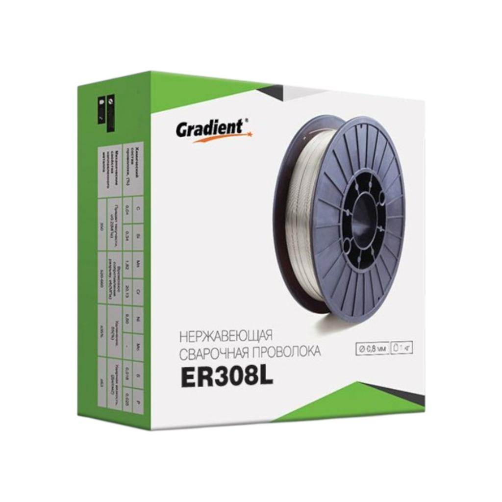 GRADIENT ER308L Зварювальний дріт по нержавійці 0,8мм. (1 кг.)