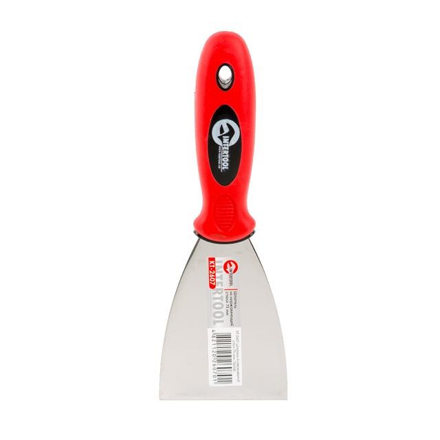 INTERTOOL Шпатель из нержавеющей стали 75мм Проф KT-2607