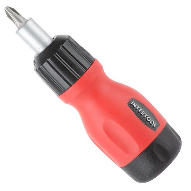 INTERTOOL Викрутка реверсивна з комплектом насадок 6 од. VT-1009