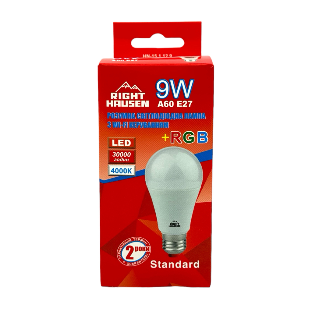 RightHausen LED-Лампа RGB + 4000K 9W E27 HN-151129