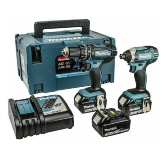 Makita Набор инструмента DPH482Z+DTD152Z+DC18RC+3аккум. 3Ач, (кейс Makpac3) DLX2131JX1