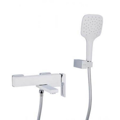 GAPPO G3217-8 (FUTURA) ванна однорыч. корот. гусак лат. корп. Ø35 (бел.хром)