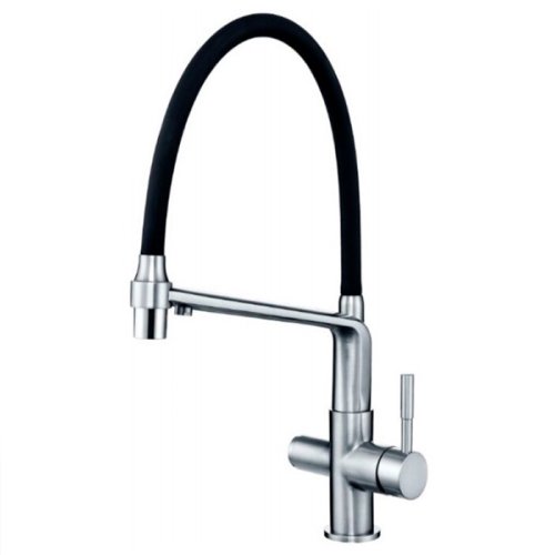 GAPPO G4398-7 Змішувач для кухні під фільтр (чорний\хром)