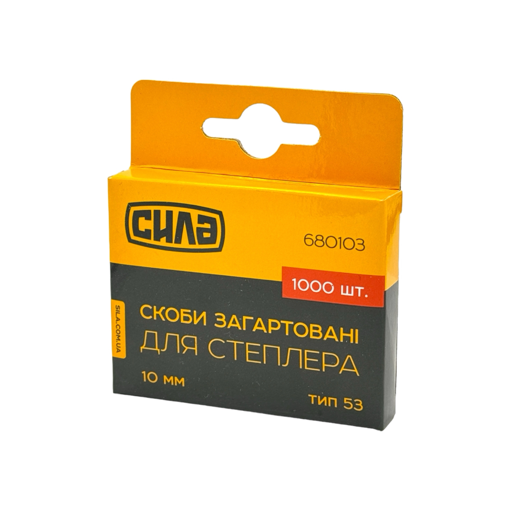 СИЛА Скоба для степлера 10*11,3*0,7mm, (закаленные, квадратные) (1000 шт.) 680103