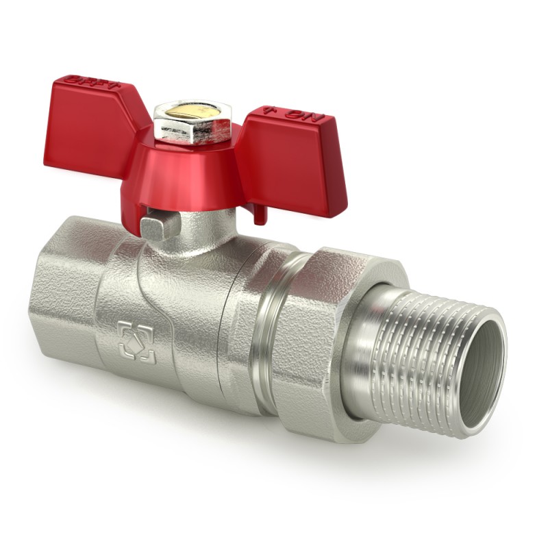 Raftec RED Кран прямий  кульовий з американкою DN15 (1/2