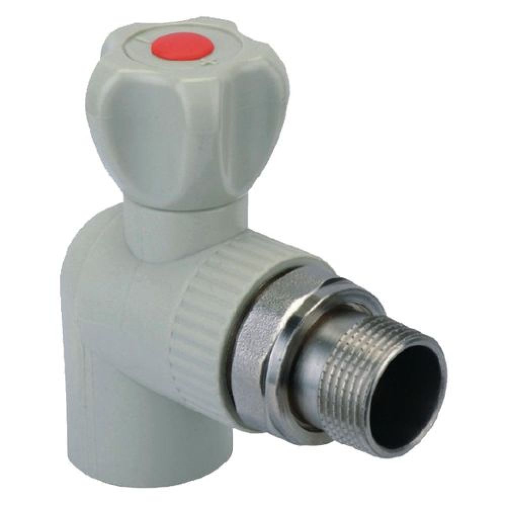 KOER K0158.PRO PPR Кран радіаторний кутовий Ø25x3/4