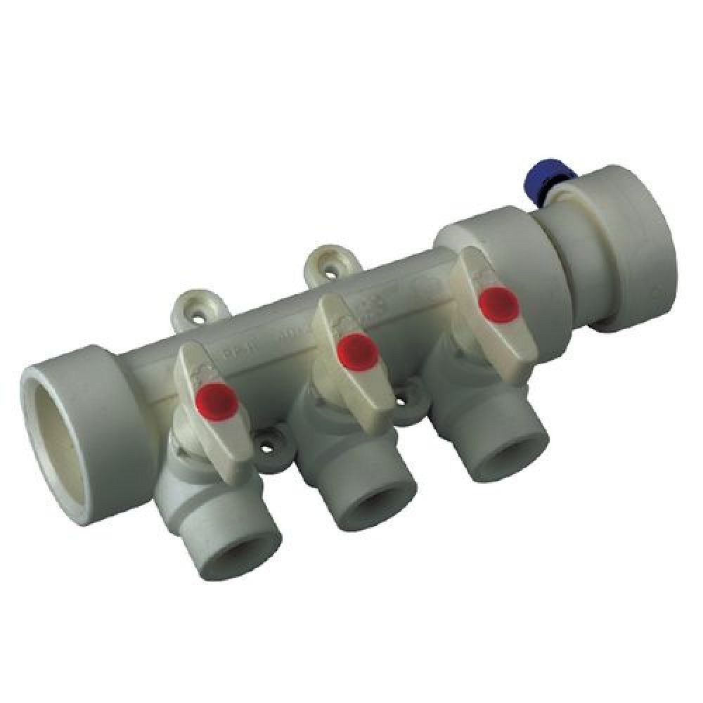 KOER K0170.PRO PPR Колектор 3-way з кульовими кранами Ø40xØ20