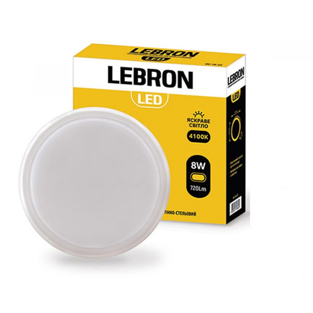 LEBRON LED-Светильник (круг) 8w 4100K 720lm IP65 L-WLR 15-35-20