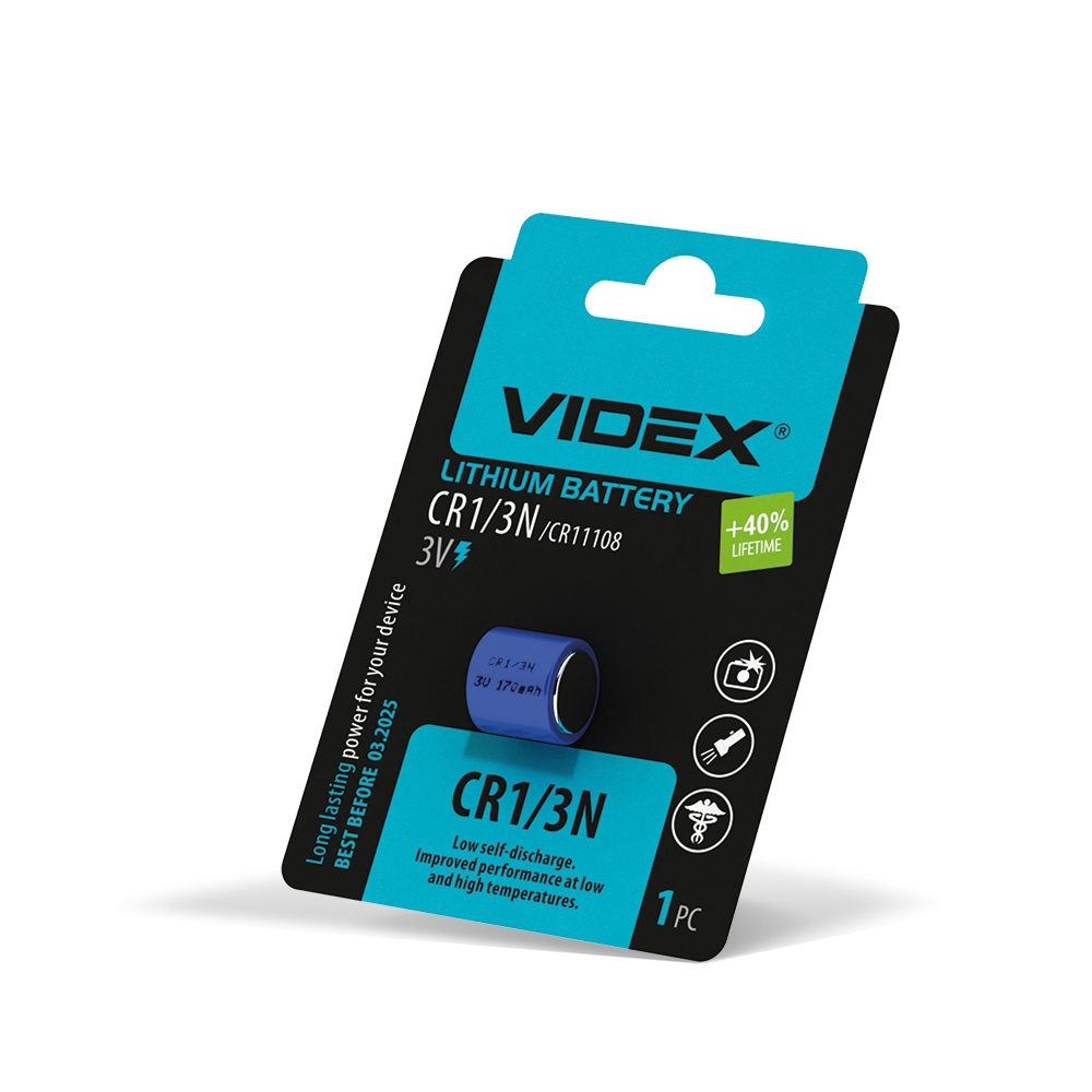 VIDEX CR1/3N 3V ALKALINE BLISTER