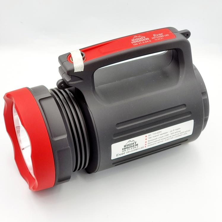 RightHausen EVER Фонарь ручной 5W+22SMD, USB выход, 4400mAh HN-315042