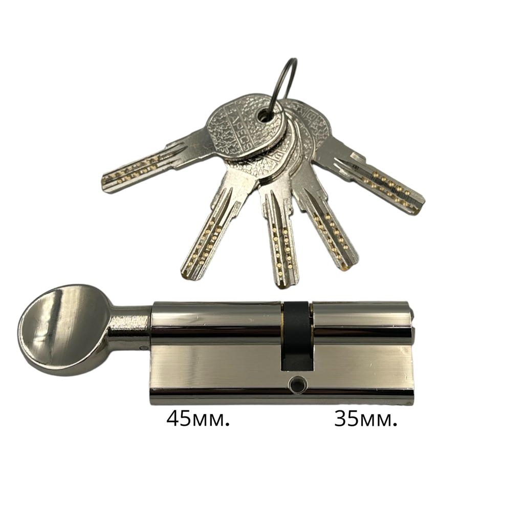 APECS Premier Циліндр ключ-тумблер 35*45 (нікель) QM-80-C-NI