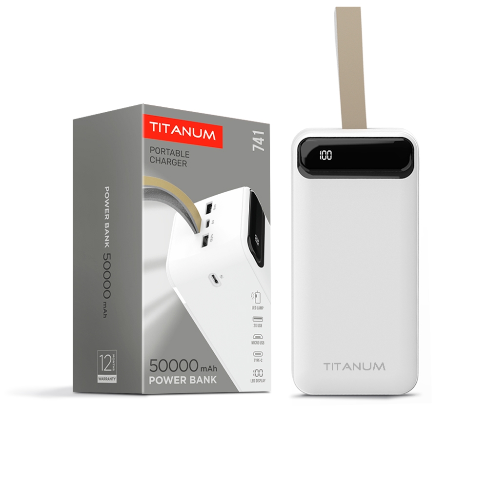 TITANUM Power bank 50000mAh  TPB-741 White