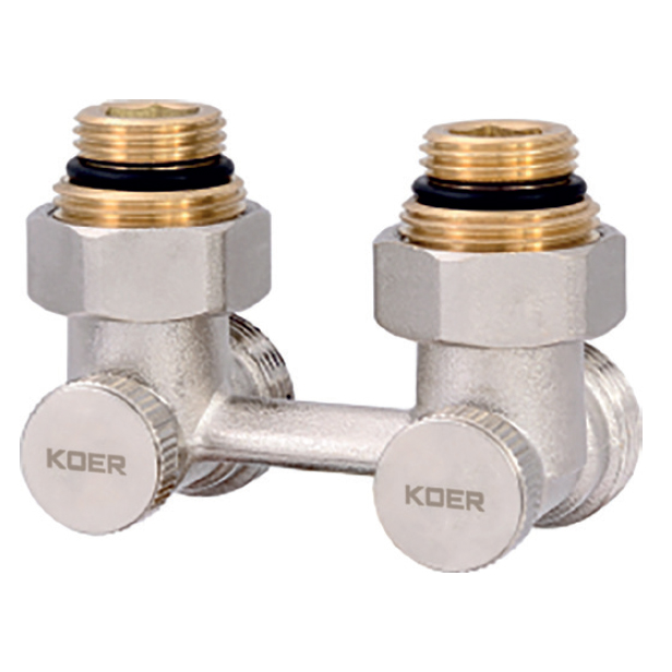 KOER KR.1132 Вузол нижнього підключення радіатора 3/4'' кутовий (комплект) (KR2816)