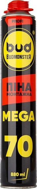 Budmonster Mega 70 Пена профессиональная монтажная 880 мл.
