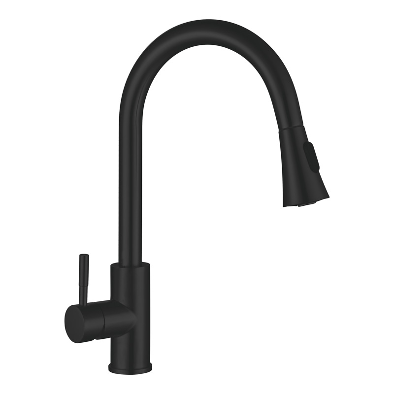MIXXUS SUS-014-B BLACK Смеситель для кухни с выдвижной лейкой MI5862