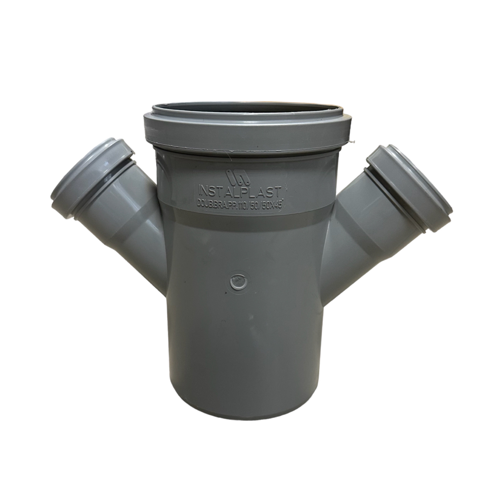 INSTALPLAST Хрест каналізаційний Ø110/50/50/45°