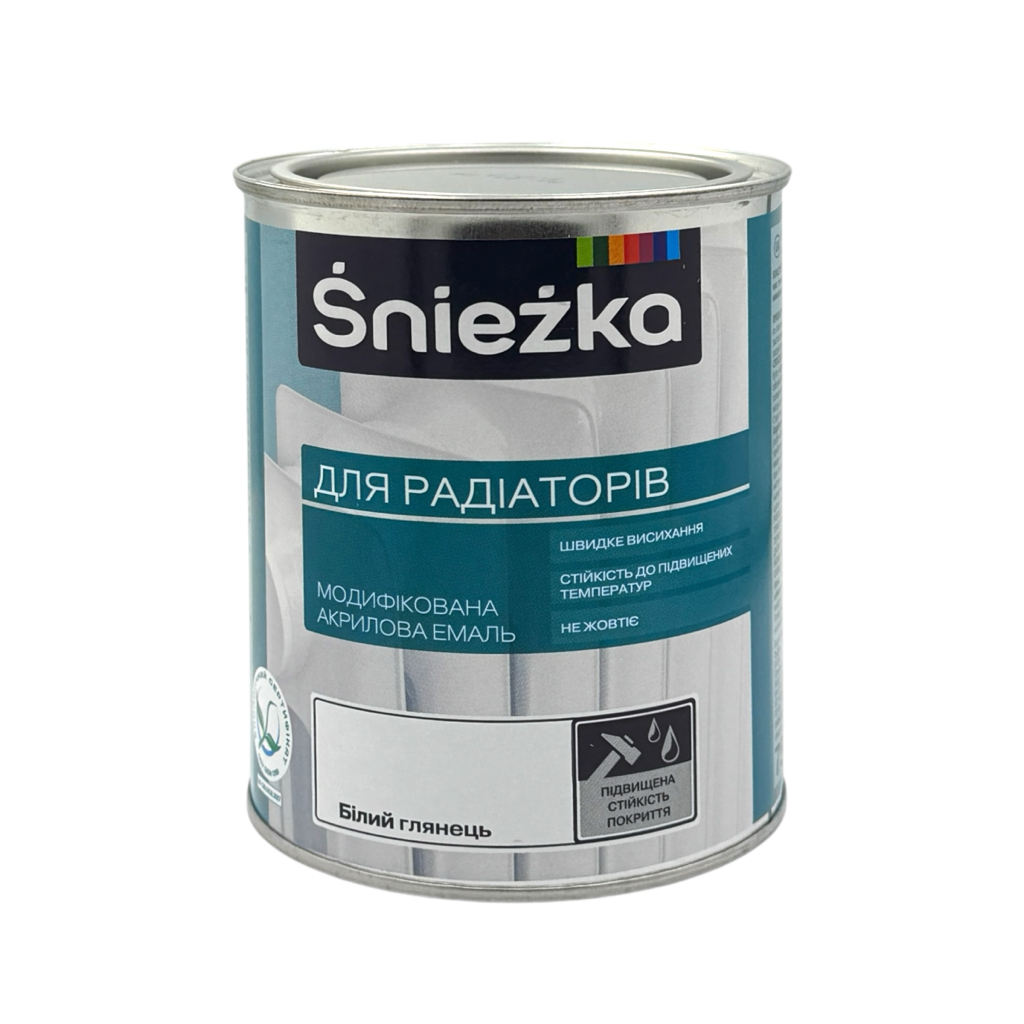 SNIEZKA Емаль для радіаторів 0,75л. БІЛИЙ глянець