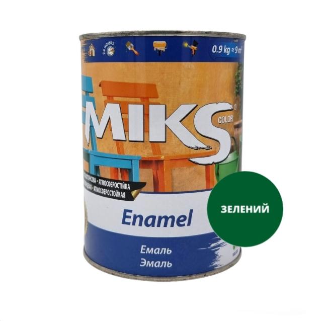 MIKS Эмаль алкидная ПФ-115 0,9 кг. (ЗЕЛЁНЫЙ)