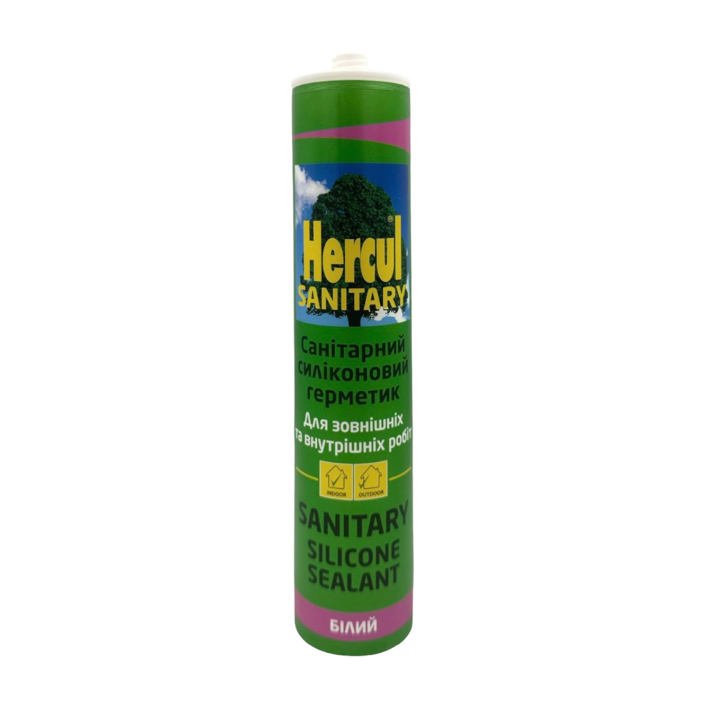 HERCUL SANITARY Санітарний силіконовий герметик 280мл./325г. (білий)